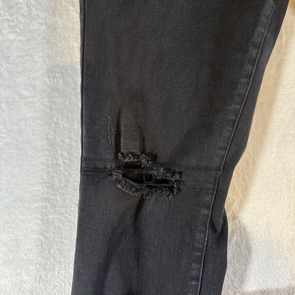 Judy Blue Jeans SZ 28 Black Slim Fit Mid Rise Stretch Distressed Raw Hem JB88137 - Picture 5 of 14